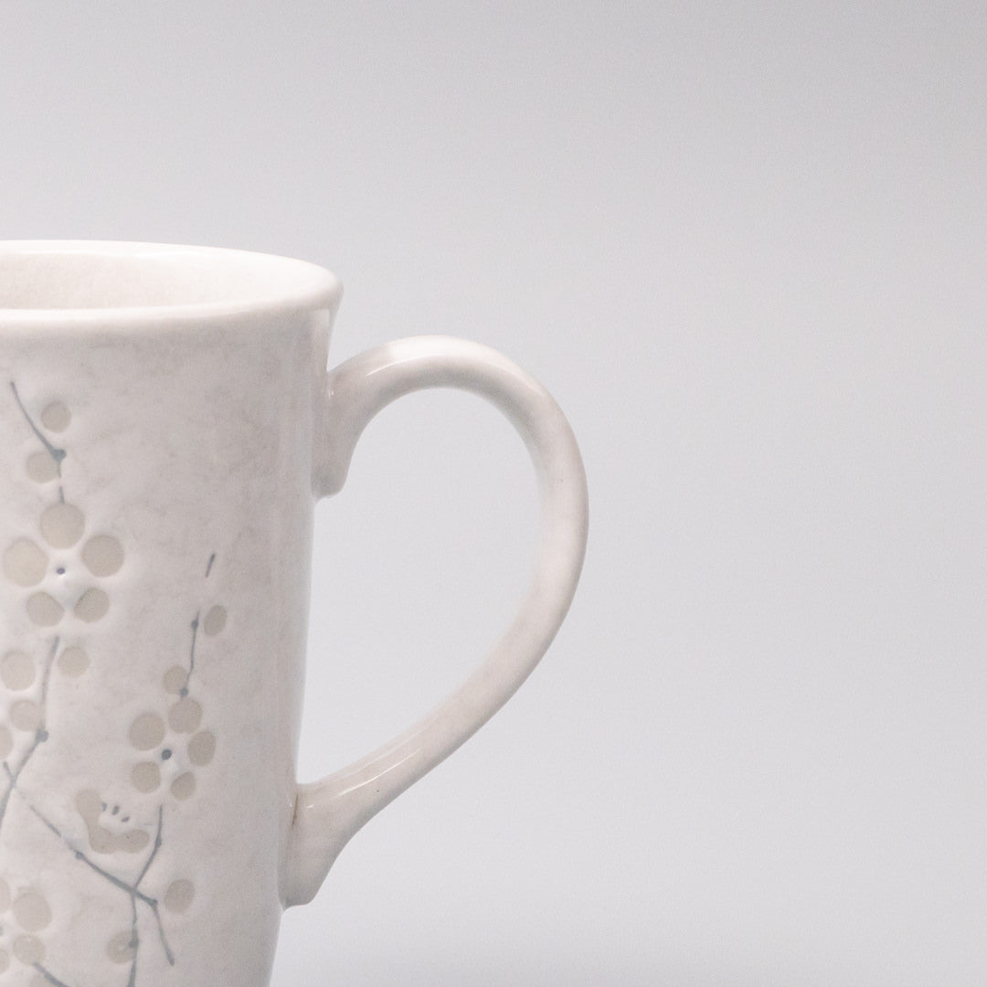 Premium 300ml White Blossom Glaze Ceramic Mug Japanese Tea Coffee Cup