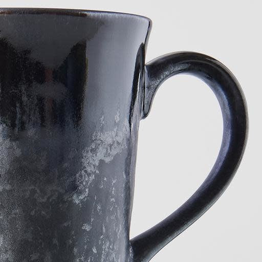 Premium 280ml Matte and Shiny Black Glaze Ceramic Mug with Handle