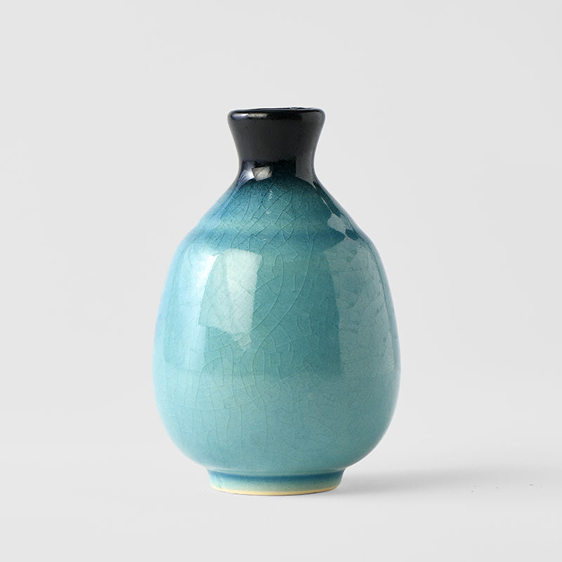 Premium Sake Jug – Ink & Turquoise Glaze 275ml, 8cm