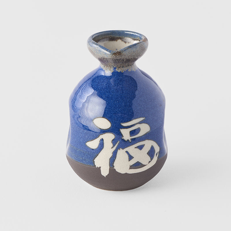 275ml Indigo Blue Glaze Sake Jug Japanese Ceramic Pourer Dishwasher Microwave Safe