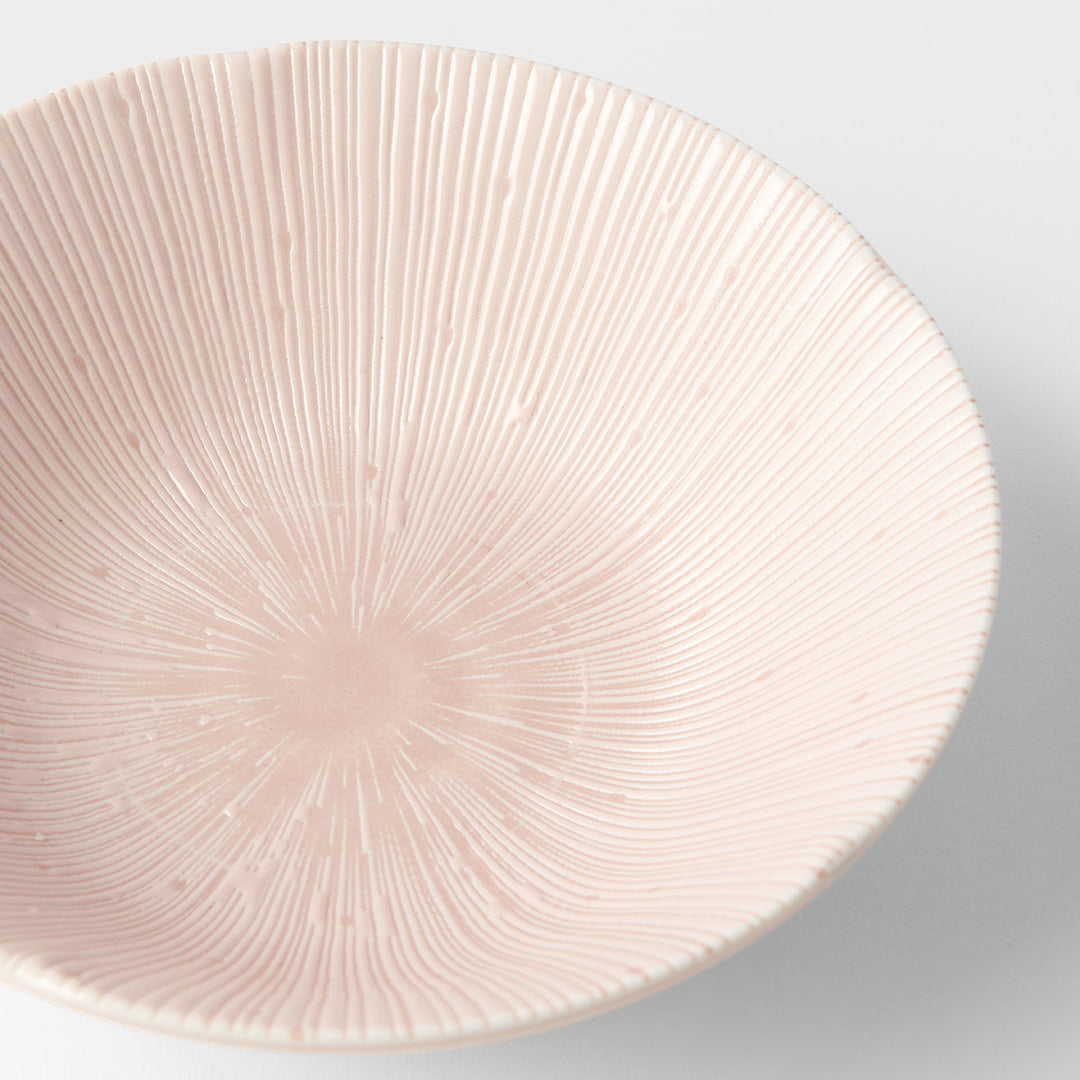 Premium Ceramic Bowl – Ice Pink Glaze 17cm, 350ml