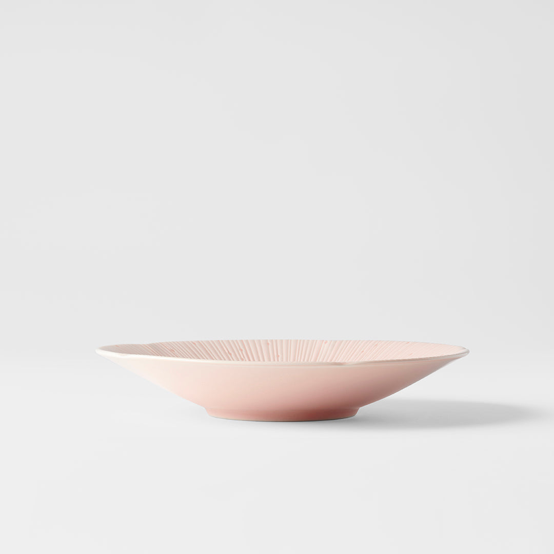 Premium 22.5cm Ice Pink Glaze Ceramic Pasta Bowl 350ml Dishwasher Microwave Safe