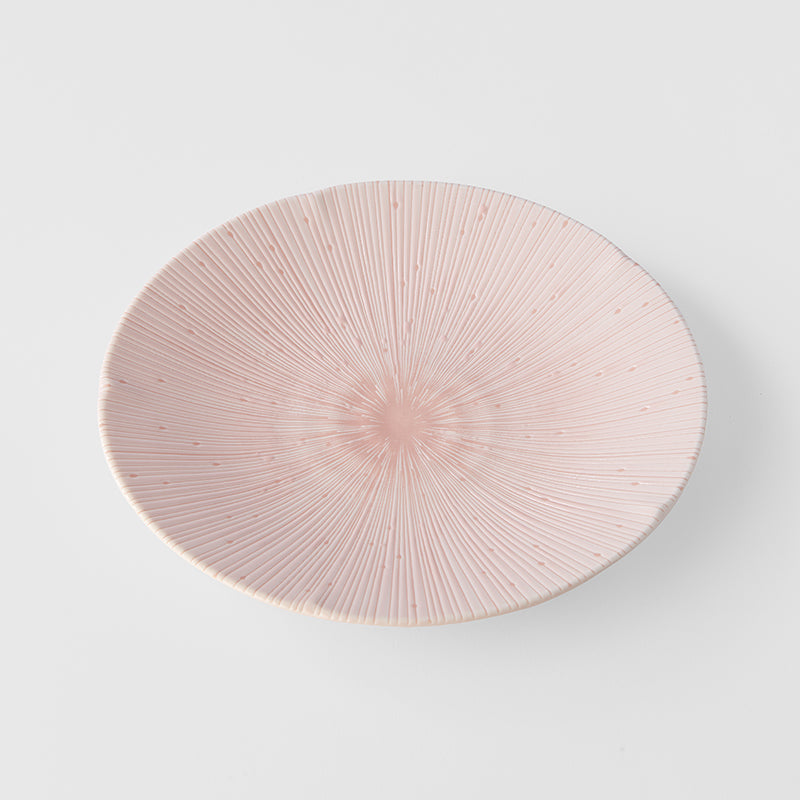 Premium 24.5cm Ice Pink Glaze Ceramic Dinner Plate Dishwasher Microwave Safe