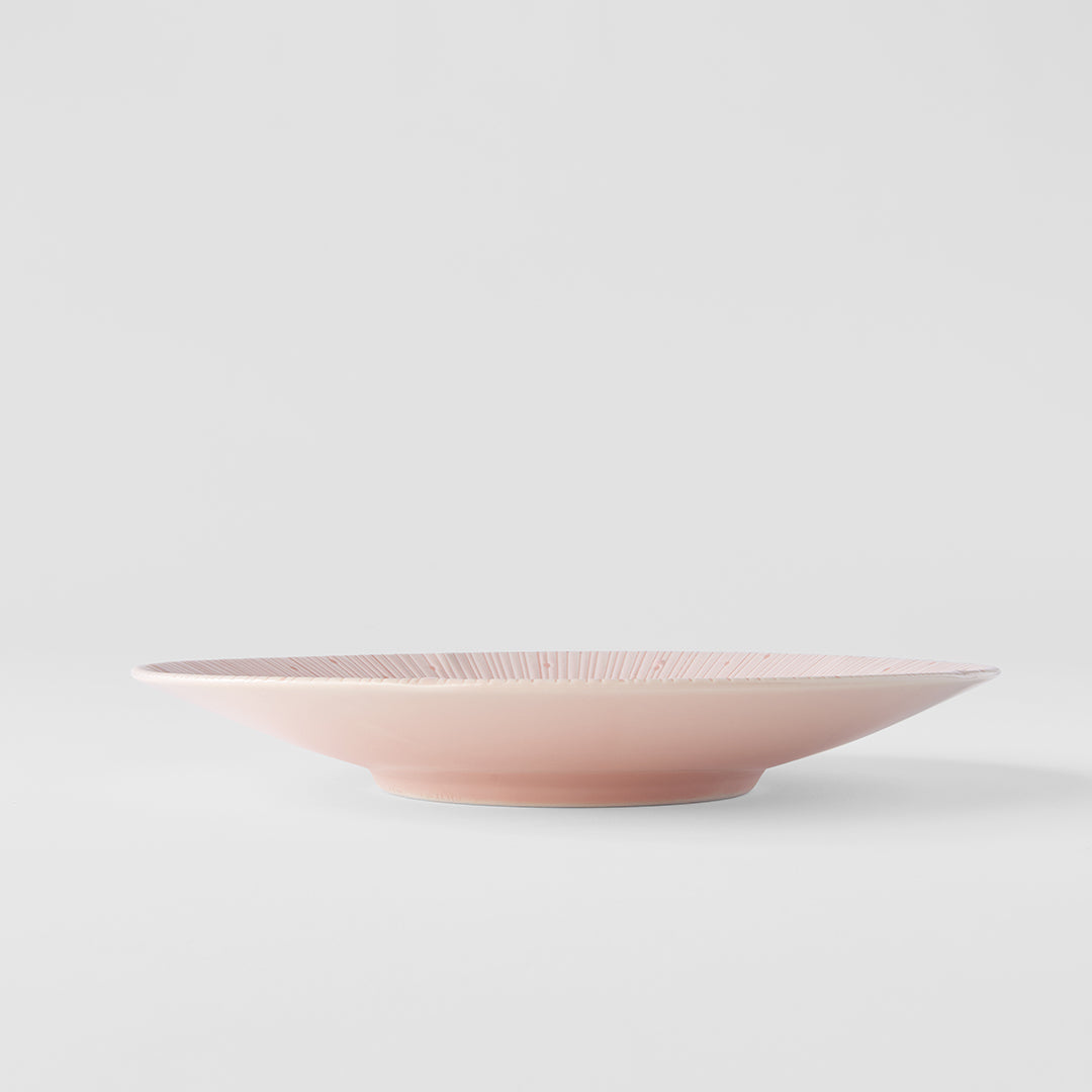Premium 24.5cm Ice Pink Glaze Ceramic Dinner Plate Dishwasher Microwave Safe