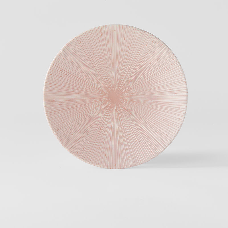 Premium 24.5cm Ice Pink Glaze Ceramic Dinner Plate Dishwasher Microwave Safe