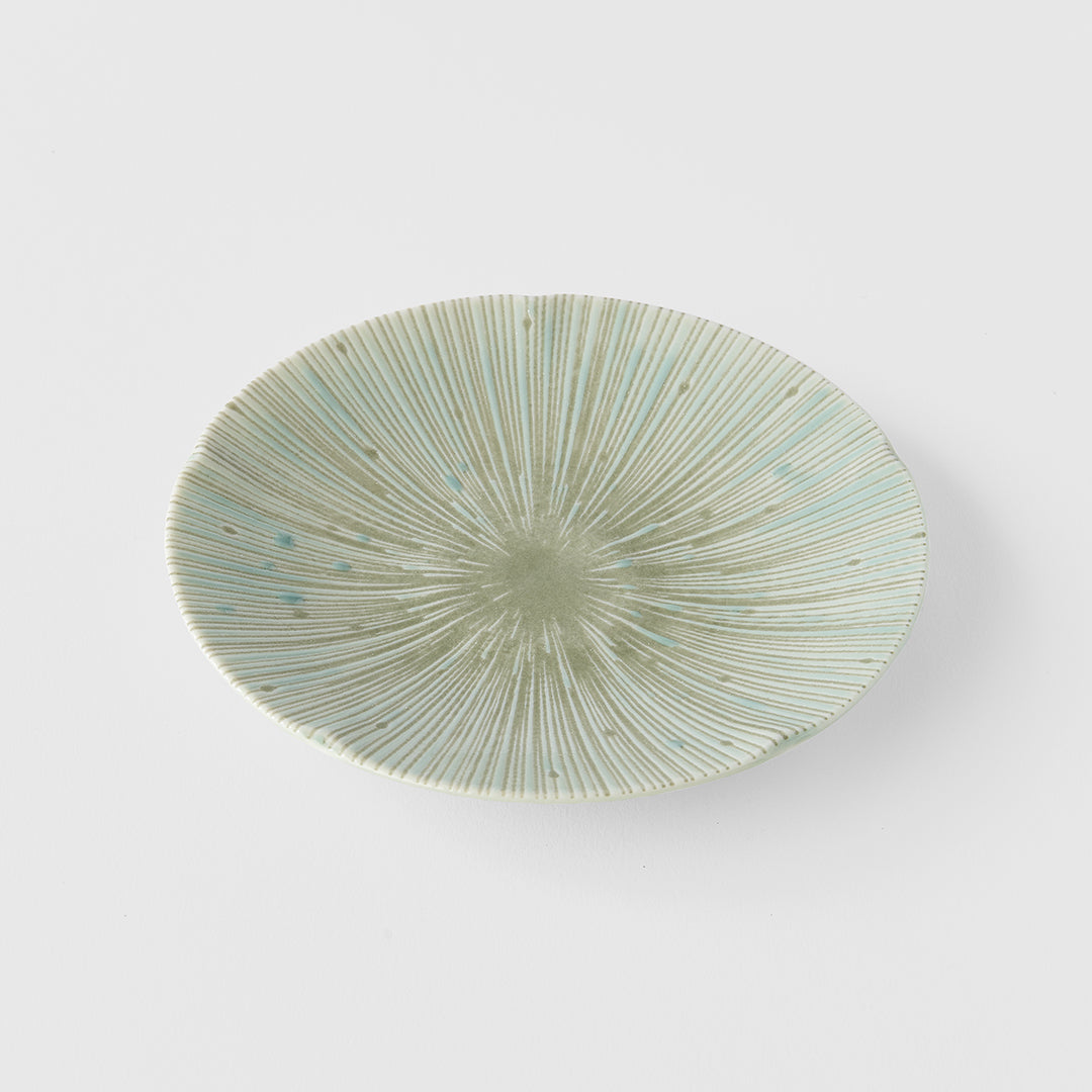 Premium Ceramic Tapas Plate – Green Ice Green Glaze 13cm