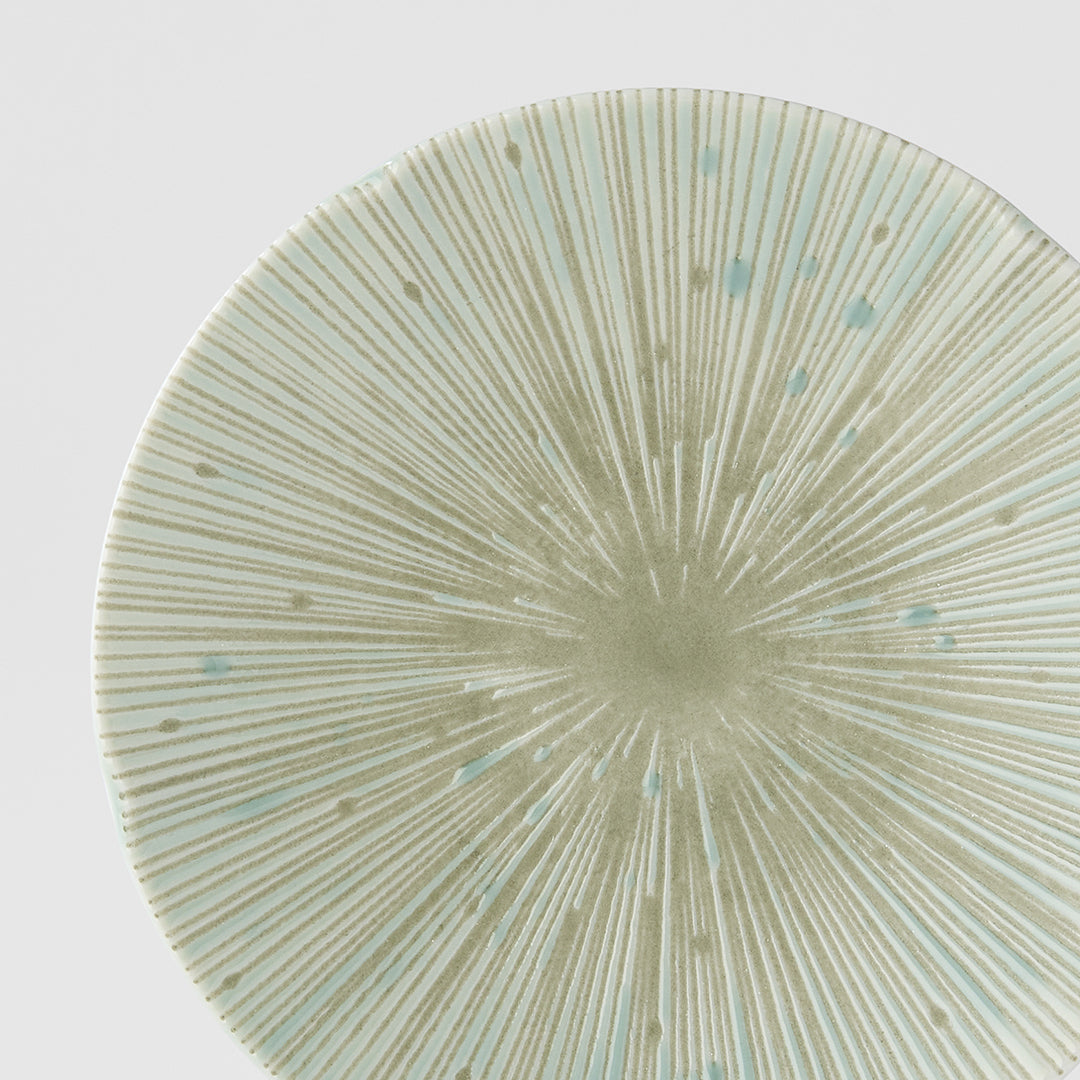 Premium Ceramic Tapas Plate – Green Ice Green Glaze 13cm
