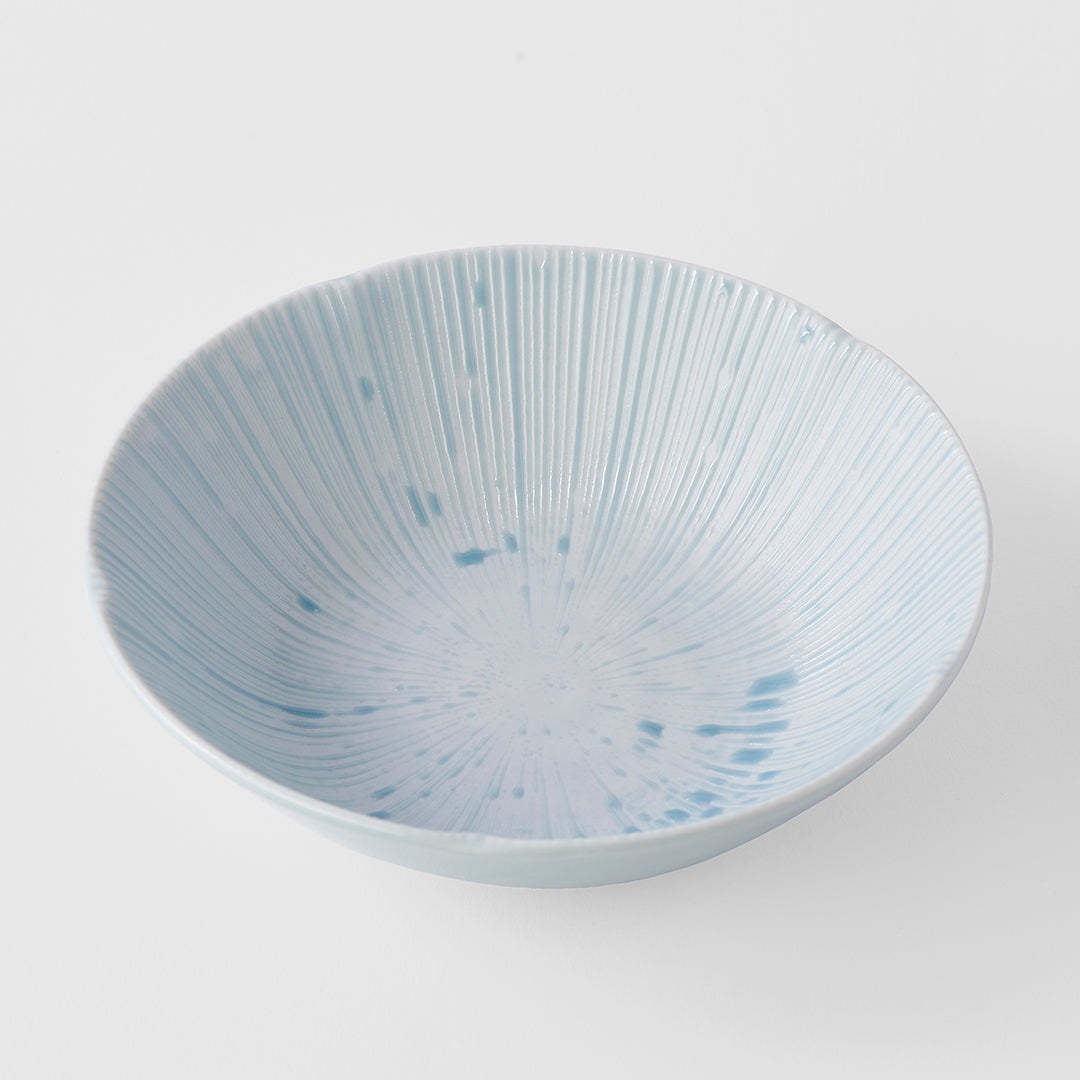 Premium 14cm Ice Blue Glaze Ceramic Bowl 200ml Dishwasher Microwave Safe