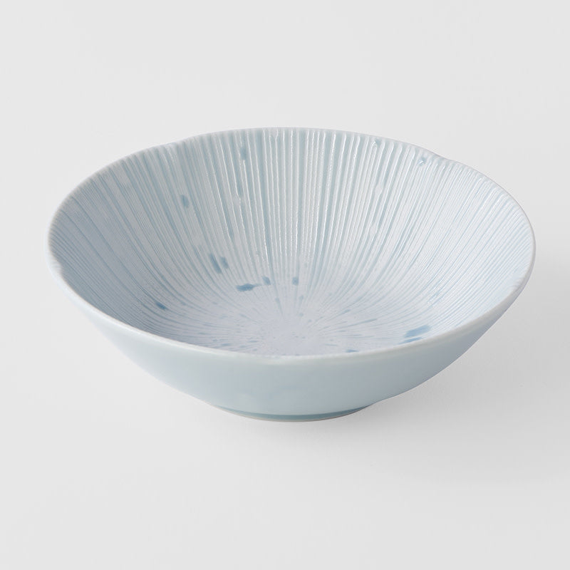 Premium 14cm Ice Blue Glaze Ceramic Bowl 200ml Dishwasher Microwave Safe