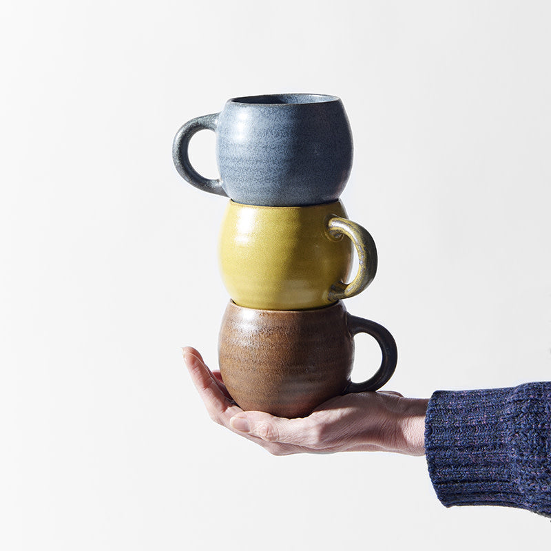 Premium 300ml Ash Grey Glaze Maru Ceramic Mug Dishwasher Microwave Safe
