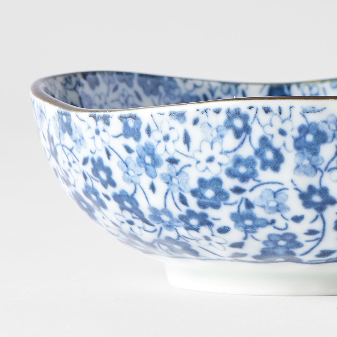 Premium 11cm Blue Daisy Glaze Organic Ceramic Sauce Dish 100ml