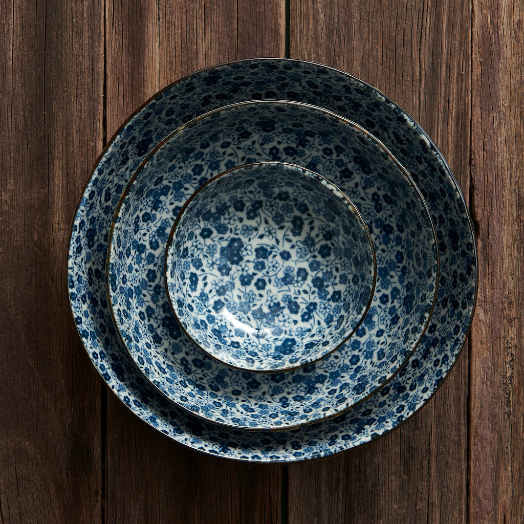 Premium 11cm Blue Daisy Glaze Organic Ceramic Sauce Dish 100ml