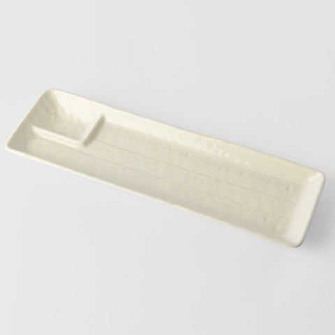 Premium Dumpling Plate – White Ivory Glaze 33cm