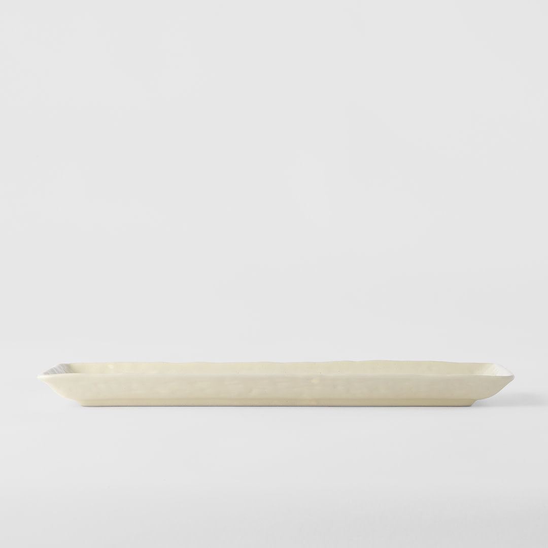 Premium Dumpling Plate – White Ivory Glaze 33cm