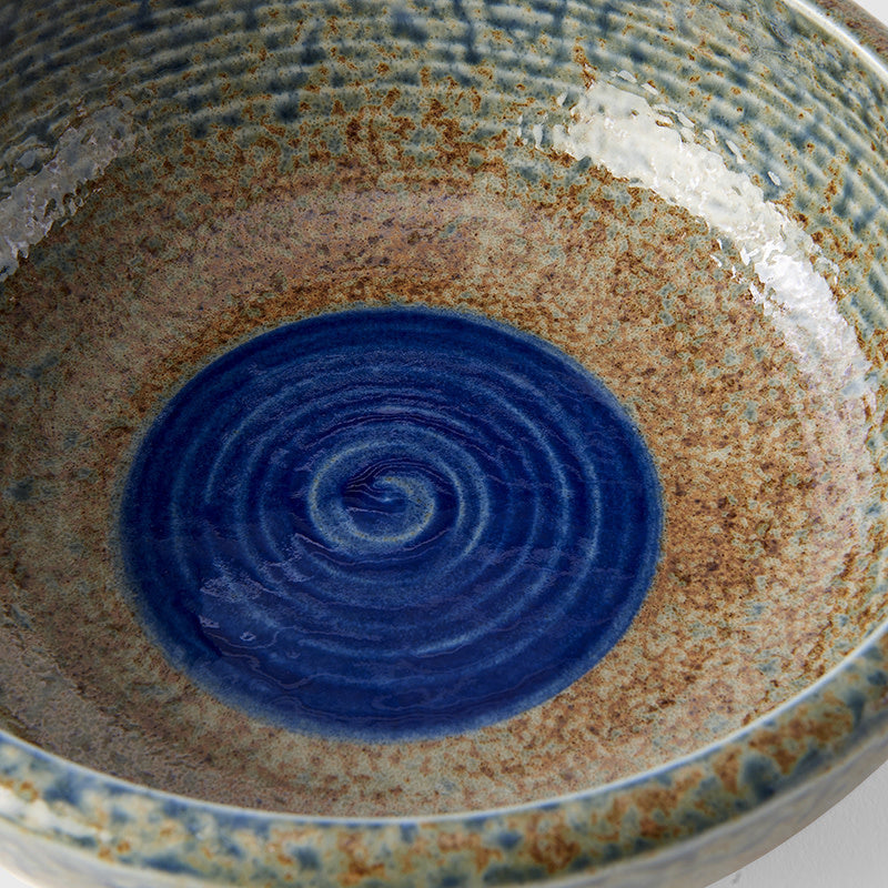 Premium 24cm Earth and Sky Glaze Thick Edge Ceramic Bowl 1800ml Dishwasher Microwave Safe