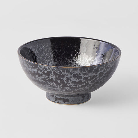 Premium Udon Bowl – Black Pearl Glaze 19.8cm