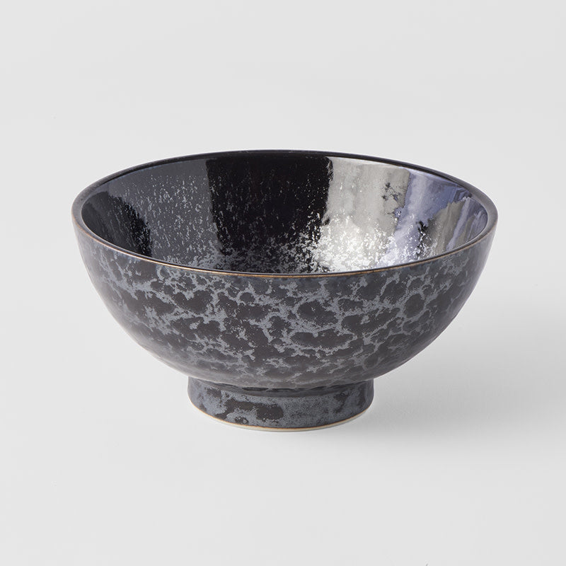 Premium Udon Bowl – Black Pearl Glaze 19.8cm