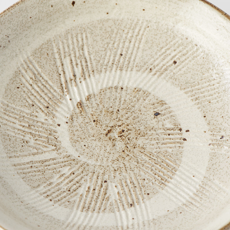 Premium 13cm Spiral Sand Glaze Organic Ceramic Plate Dishwasher Microwave Safe