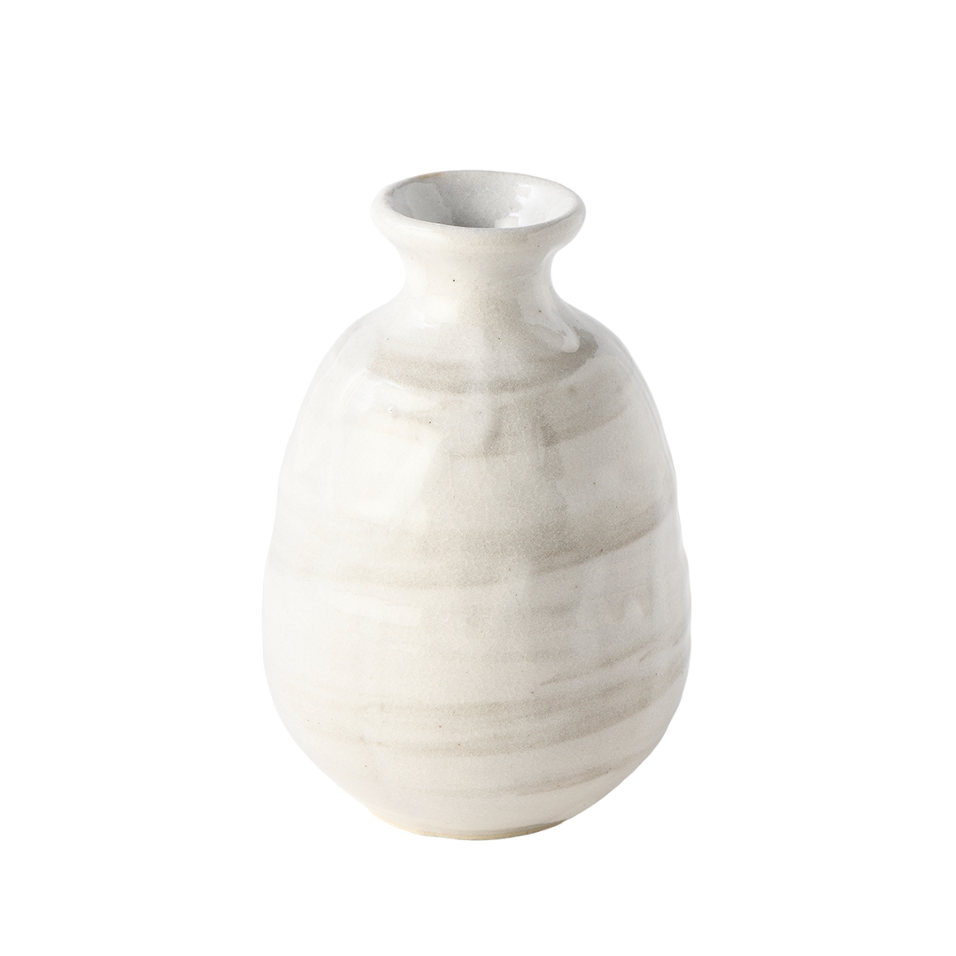 White Glaze Ceramic Sake Jug 300ml Japanese Pourer Dishwasher Microwave Safe