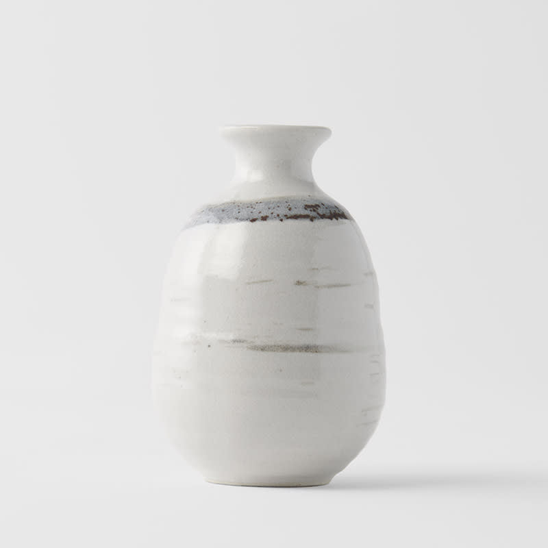 White Glaze Ceramic Sake Jug 300ml Japanese Pourer Dishwasher Microwave Safe