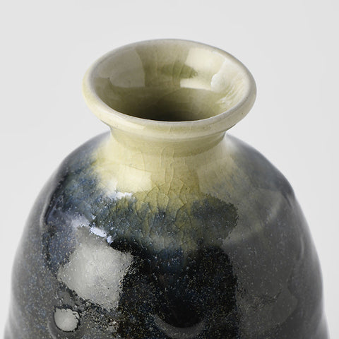 Premium Sake Jug – Dark Blue Ink Fade Glaze 280ml