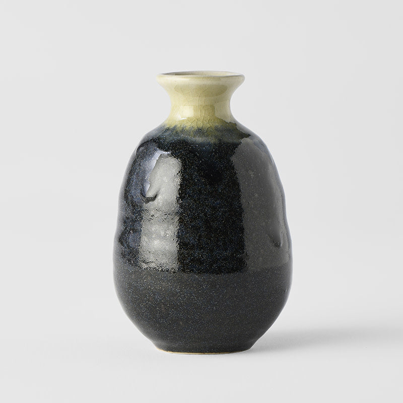 Premium Sake Jug – Dark Blue Ink Fade Glaze 280ml