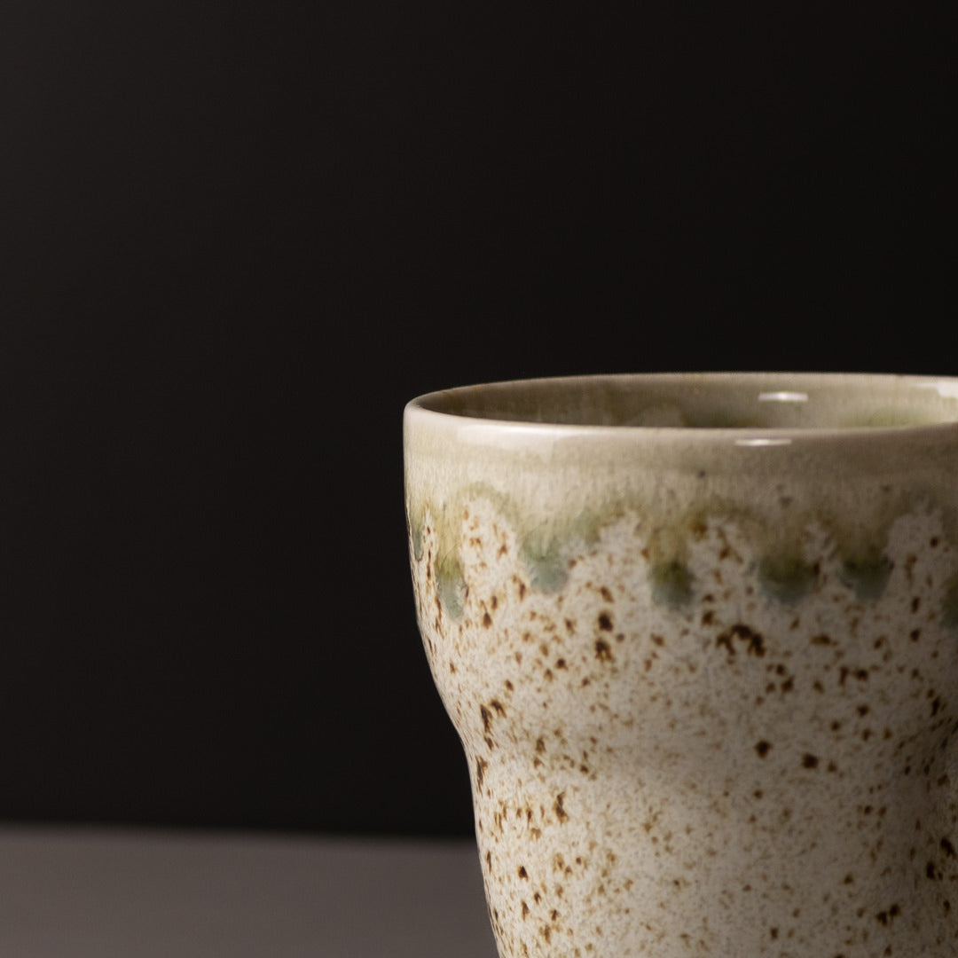 Premium 280ml Light Green Drip Glaze Yunomi Mug Japanese Ceramic Tea Cup