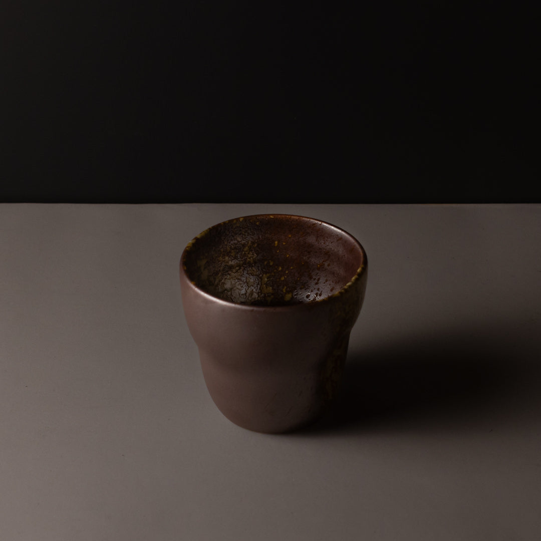 Premium 280ml Metallic Splash Glaze Yunomi Mug Japanese Ceramic Tea Cup