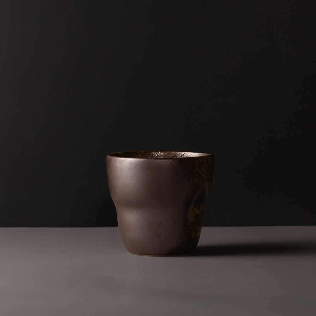 Premium 280ml Metallic Splash Glaze Yunomi Mug Japanese Ceramic Tea Cup
