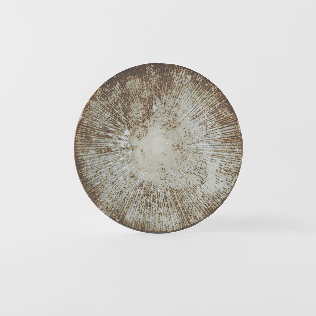 Premium Ceramic Side Plate – White Wash Early Snow Glaze 22cm