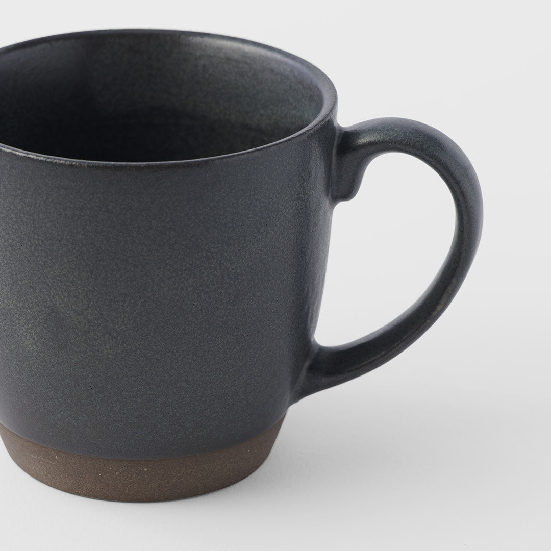 Premium 265ml Black Bisque Glaze Taiko Ceramic Mug Dishwasher Microwave Safe