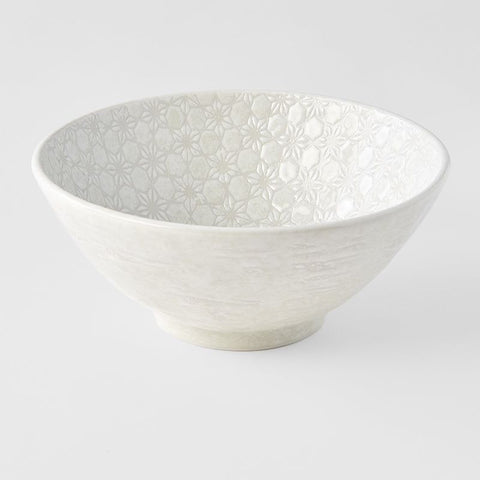 Udon Bowl 19.5cm White Star Glaze - SuperSaverAU - view 1