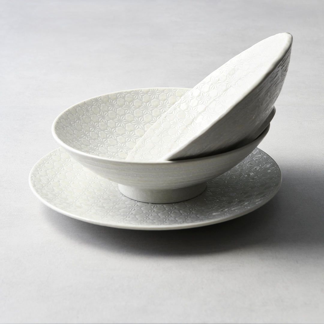 Udon Bowl 19.5cm White Star Glaze - SuperSaverAU - view 4