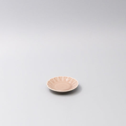 Premium Ceramic Scallop Sauce Dish – Blush Gloss Glaze 8.2cm