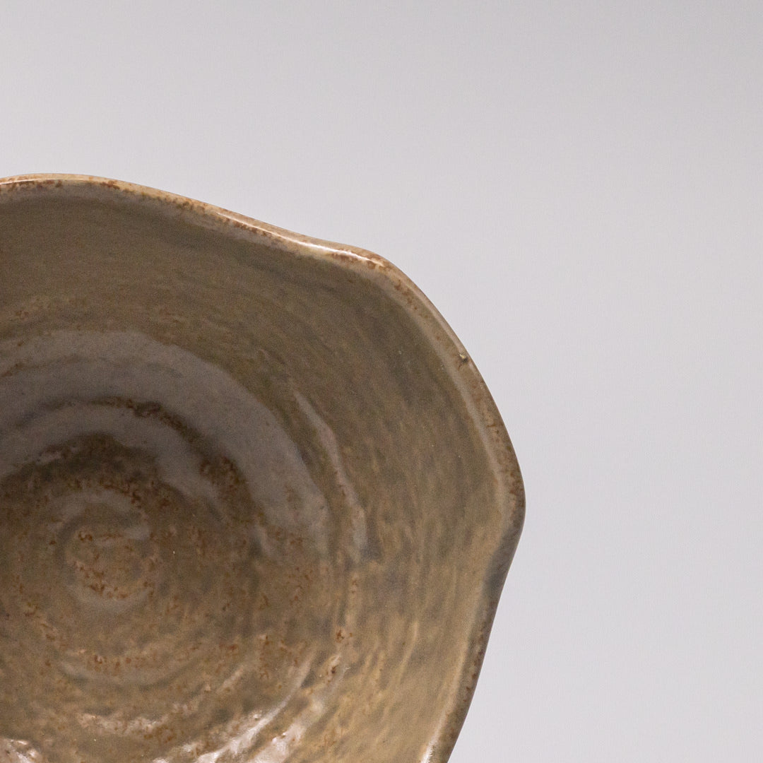 Premium Ceramic Bowl with Handle – Hazel Glaze 13 x 12.8cm