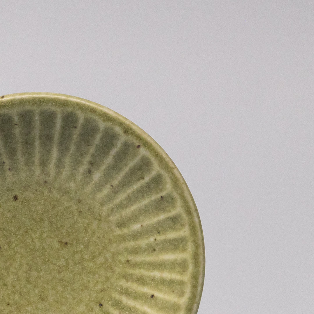 Premium 9.5cm Sunburst Green Glaze Ceramic Sauce Dish Dishwasher Microwave Safe