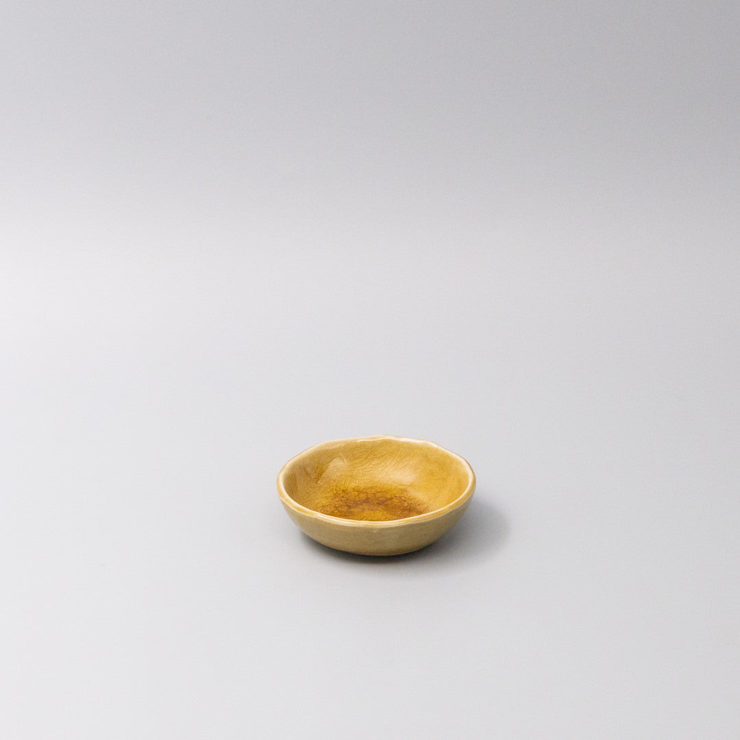 Premium 9cm Amane Amber Glaze Ceramic Sauce Dish 65ml Dishwasher Microwave Safe