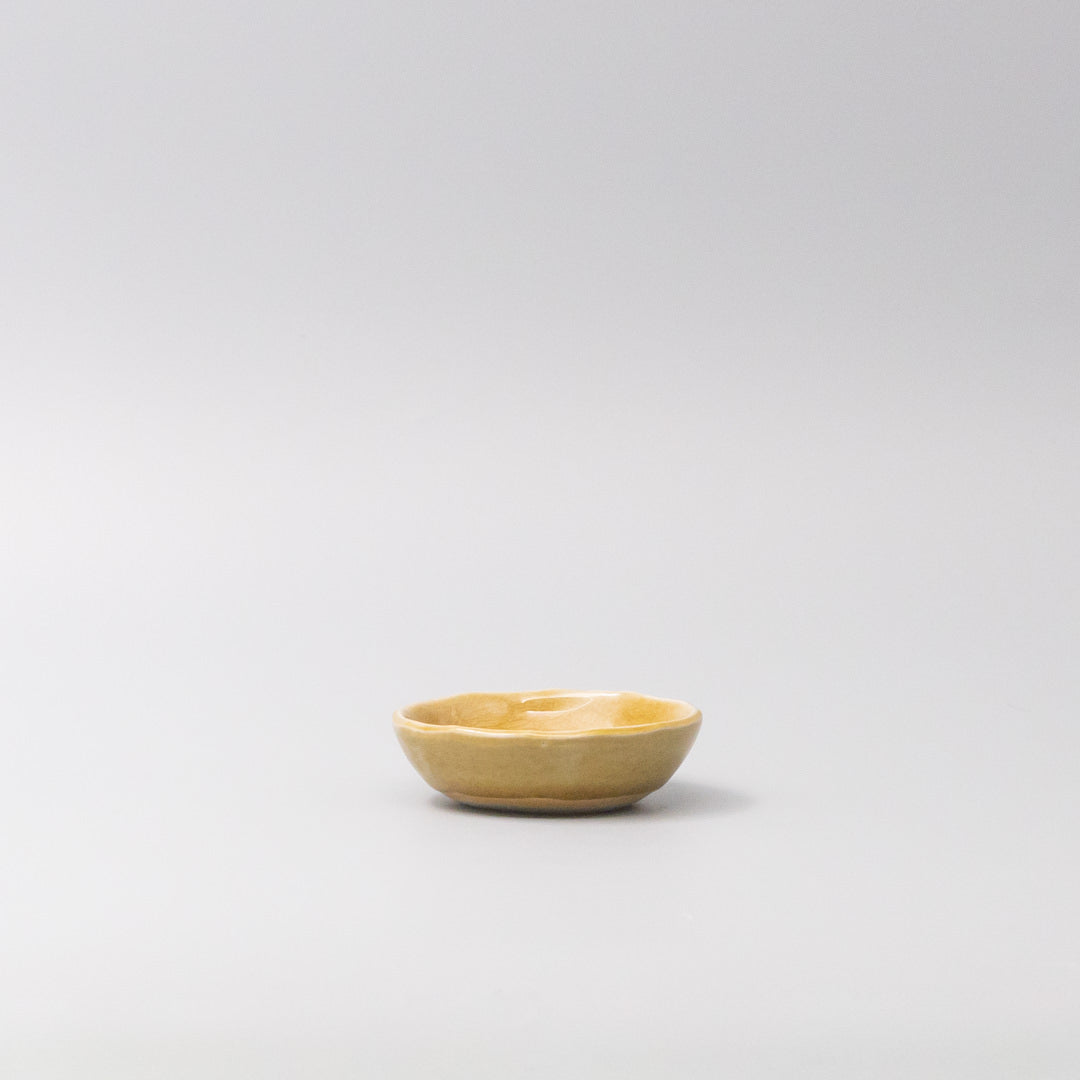 Premium 9cm Amane Amber Glaze Ceramic Sauce Dish 65ml Dishwasher Microwave Safe