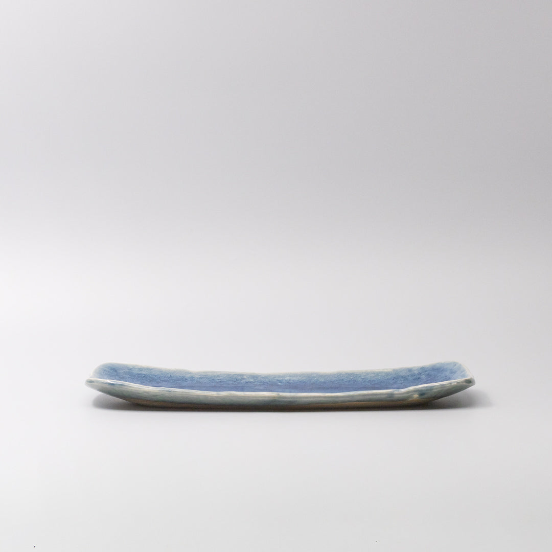 Premium 31cm Amane Sapphire Glaze Ceramic Sashimi Plate Dishwasher Microwave Safe