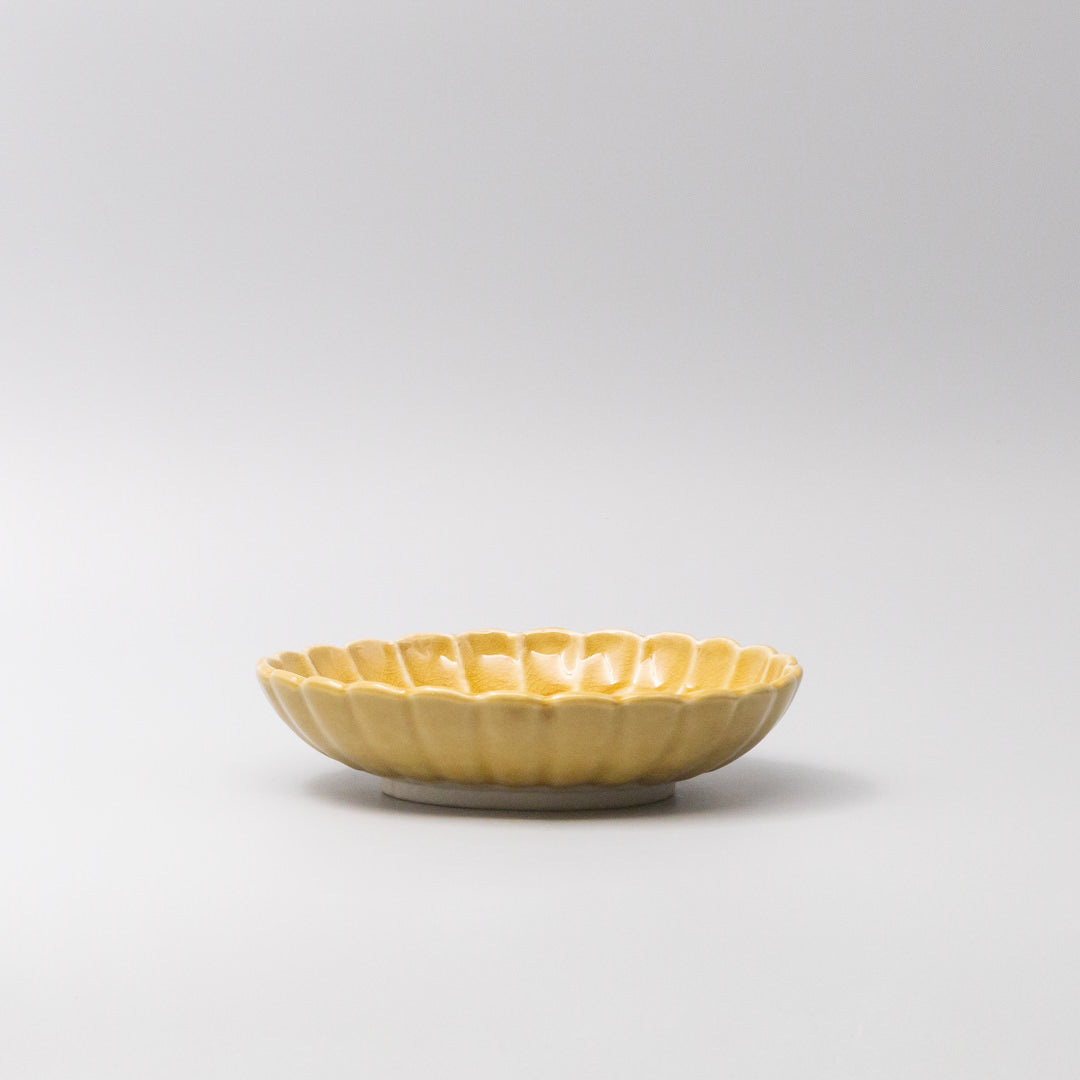 Premium Ceramic Bowl – Yellow Amane Amber Glaze 19.5cm