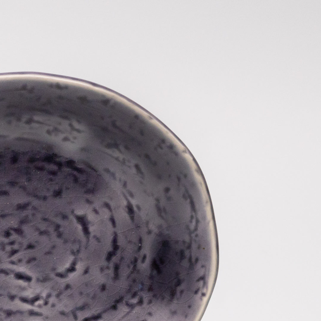 Premium Ceramic Oval Plate – Purple Crackle Amethyst Glaze 15 x 12.7cm