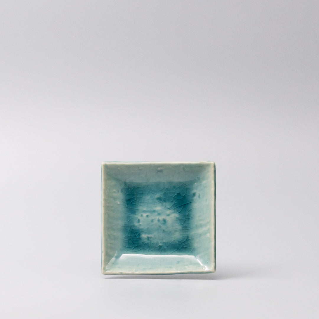 Premium 10cm Crackle Turquoise Glaze Ceramic Sauce Dish Dishwasher Microwave Safe