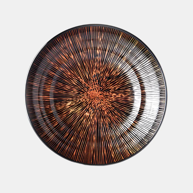 Premium Ceramic Serving Bowl – Bronze Converging Glaze 28.5cm, 1200ml