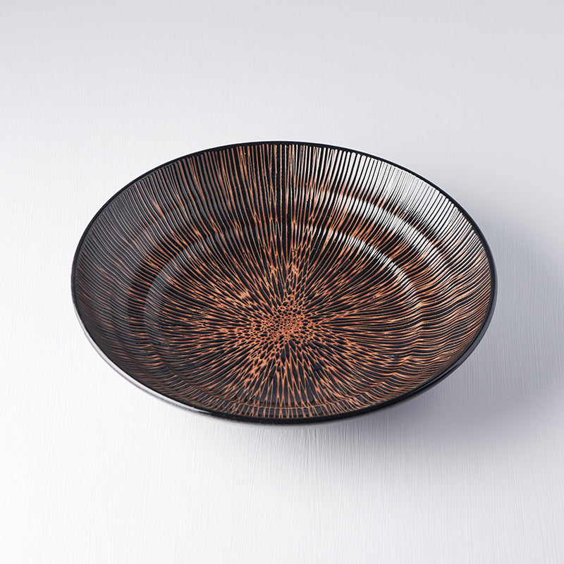 Premium Ceramic Serving Bowl – Bronze Converging Glaze 28.5cm, 1200ml