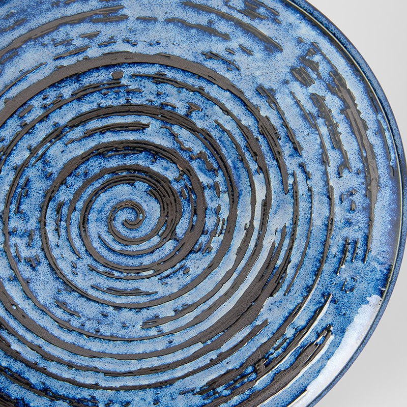 Premium 25.5cm Copper Swirl Glaze Ceramic Dinner Plate Dishwasher Microwave Safe
