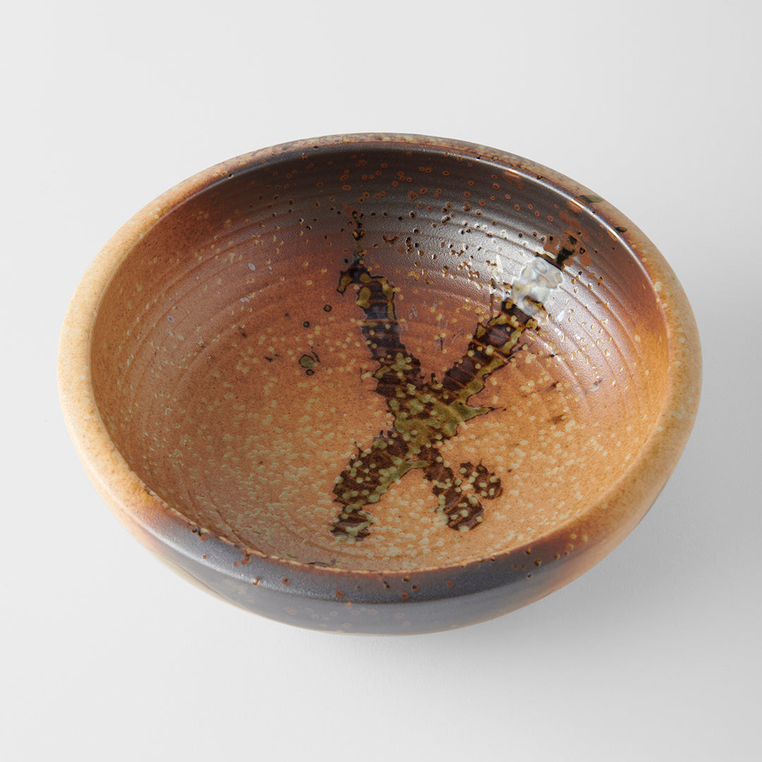 Premium Thick Edge Bowl – Wabi Sabi Glaze 20cm, 600ml
