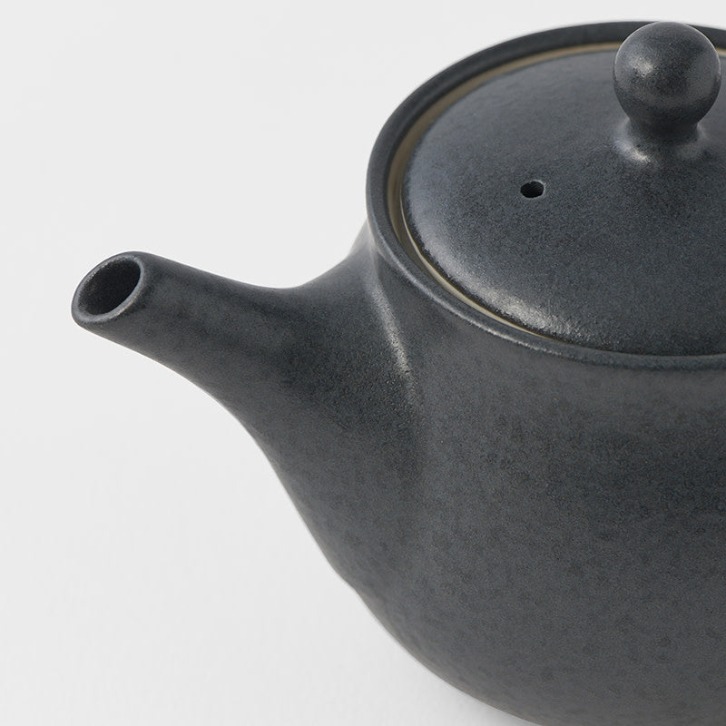 Premium 400ml Matte Black Glaze Ceramic Teapot Japanese Tea Pot
