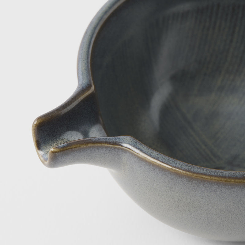 Mist Glaze 120ml Ceramic Pourer Silver Sauce Jug Dishwasher Microwave Safe