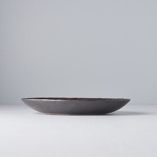 Premium 24cm Light Grey Glaze Oval Ceramic Plate Dishwasher Microwave Safe