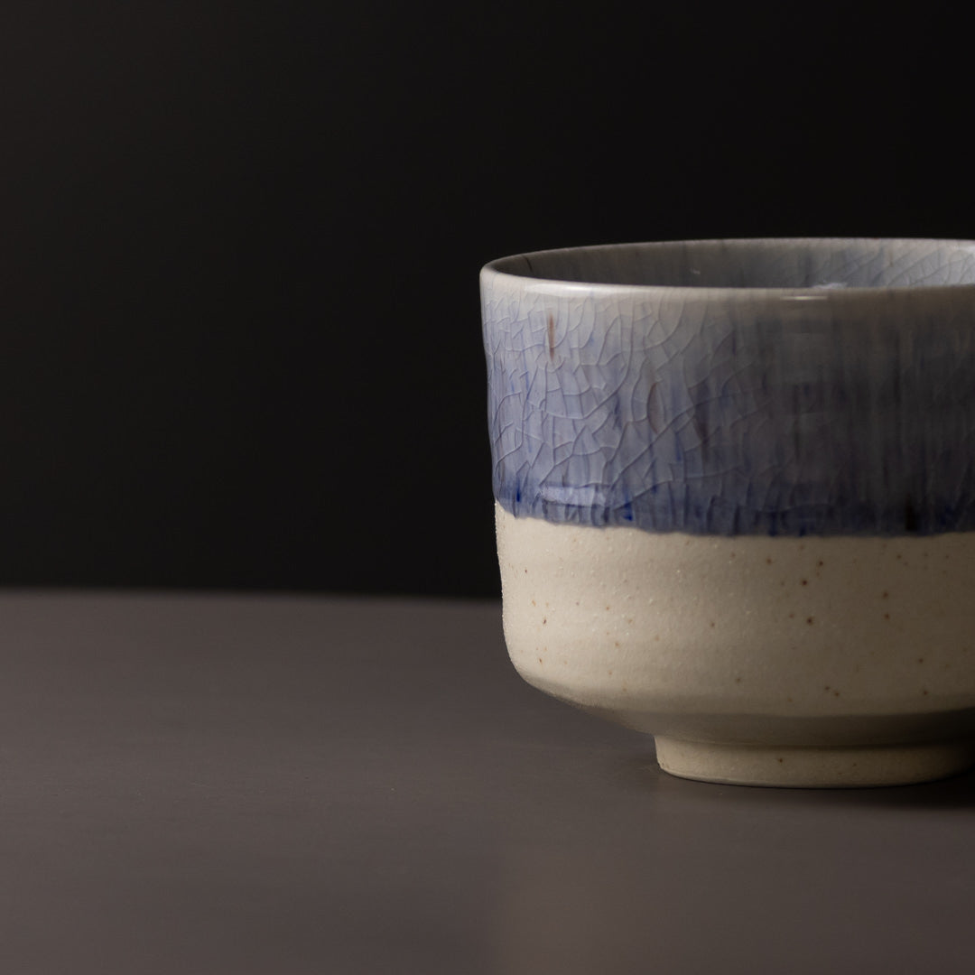 Premium 10cm Winter Drift Ceramic Matcha Tea Bowl 400ml Dishwasher Microwave Safe